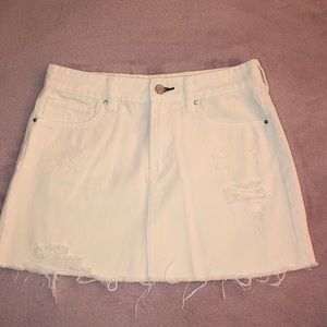 💕NEW white jean skirt